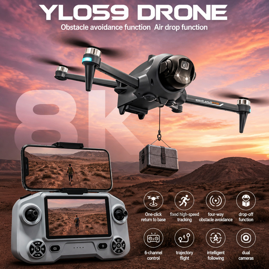 NOVO Drone YL059 com GPS, Reto - Drone Kit With Camera avaliação e preço